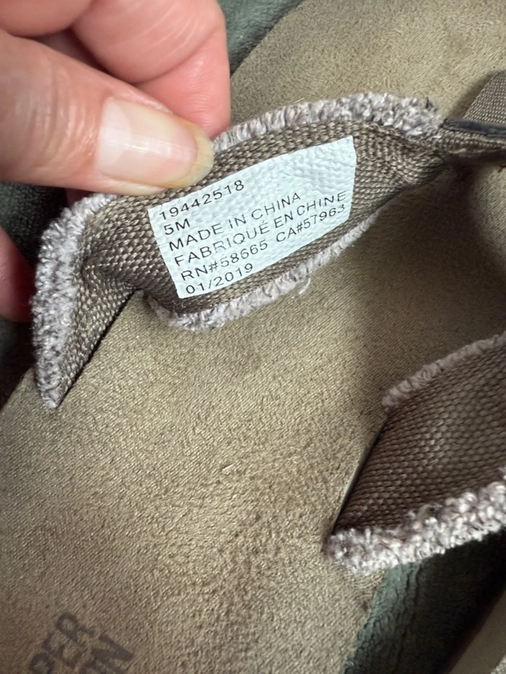 Harper Canyon Taupe/Brown Frayed-Edge Flip Flops